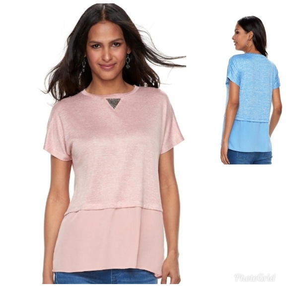 Juicy Couture Tops - $32 Juicy Couture Embellished Mix-Media Top
S